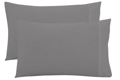 ROYALE LINENS Grey Pillowcase Set of 12 -  Bed Pillow Cover - 1800 Brushed Microfiber - Wrinkle & Fade Resistant - Bulk Pillow Cases - Hotel Quality Pillow Case 12 Pack (Grey)