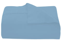 Royale Linens Flat Sheet Only - Brushed 1800 Microfiber - Ultra Soft & Breathable - Wrinkle & Stain Resistant - Hotel Quality Flat Sheet Sold Separately - Top Sheet For Bed (LakeBlue)