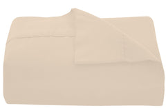 Royale Linens Flat Sheet Only - Brushed 1800 Microfiber - Ultra Soft & Breathable - Wrinkle & Stain Resistant - Hotel Quality Flat Sheet Sold Separately - Top Sheet for Bed - (Sand)