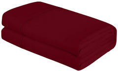 Royale Linens Flat Sheet Only - Brushed 1800 Microfiber - Ultra Soft & Breathable - Wrinkle & Stain Resistant - Hotel Quality Flat Sheet Sold Separately - Top Sheet for Bed(Burgundy)