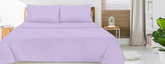 Royale Linens Flat Sheet Only - Brushed 1800 Microfiber - Ultra Soft & Breathable - Wrinkle Resistant - Hotel Quality Flat Sheet Sold Separately - Top Sheet for Bed - (Lavender)