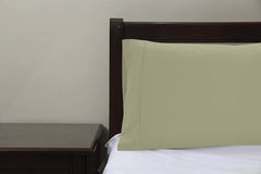 Royale Linens Pillowcase Set of 2 - Bed Pillow Cover - Sage Green Pillowcases - 1800 Brushed Microfiber, Wrinkle & Fade Resistant - Soft & Cozy- Pillow Case (Sage)