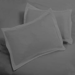 ROYALE LINENS Grey Duvet Cover  - Duvet Cover Set - 3 Piece Double Brushed Duvet Covers with Zipper Closure, 1 Queen Duvet Cover and 2 Pillow Shams ( Grey)