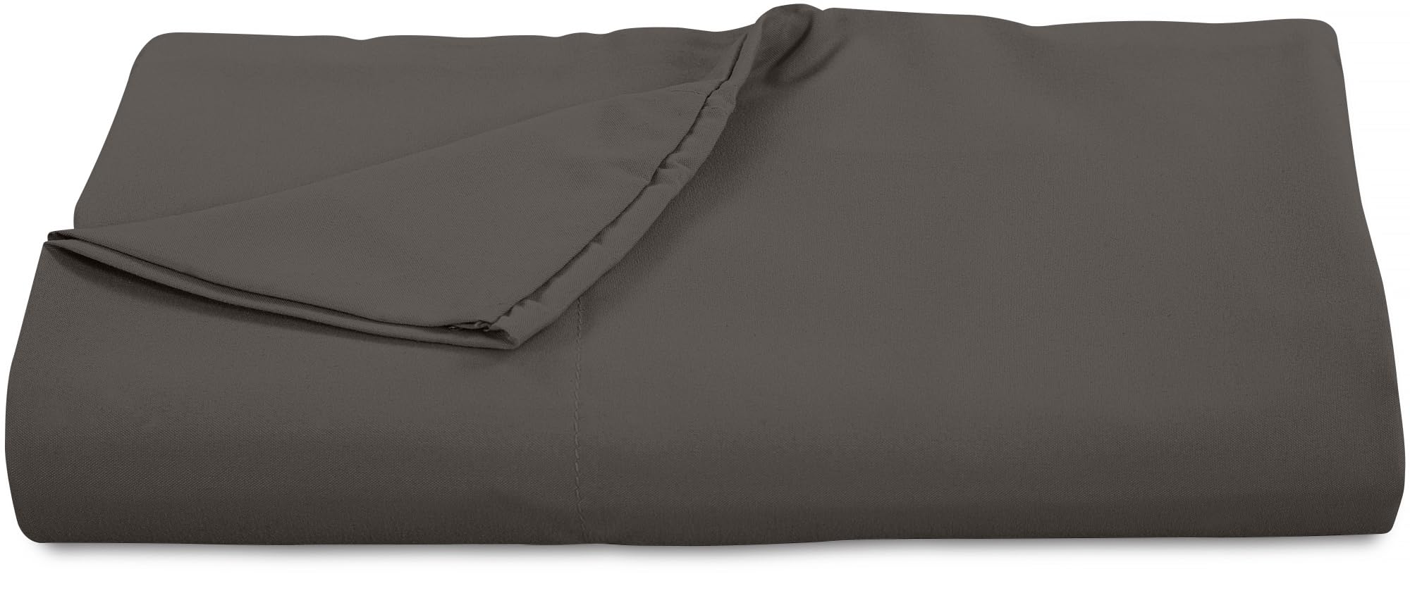 ROYALE LINENS 300 Thread Count 100% Long Staple Combed Cotton Flat Sheet - Super Soft - Top Sheet - Flat Sheet Sold Separately - Breathable, Cool & Crisp Percale Flat Sheet Only (Grey)