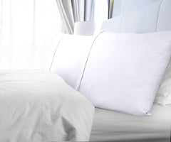 Royale Linens Pillowcase Set of 2 - Bed Pillow Cover  - White Pillowcases - 1800 Brushed Microfiber, Wrinkle & Fade Resistant - Soft & Cozy- Pillow Case ( White)