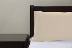 Royale Linens Pillowcase Set of 2 - Bed Pillow Cover - Sand Pillowcases - 1800 Brushed Microfiber, Wrinkle & Fade Resistant - Soft & Cozy- Pillow Case ( Sand)