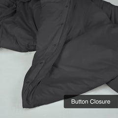 ROYALE Black Duvet Cover- Washed Duvet Cover Set, 3 Piece Double Brushed Duvet Covers with Button Closure - 1 Duvet Cover and 2 Pillow Shams - Comforter Cover