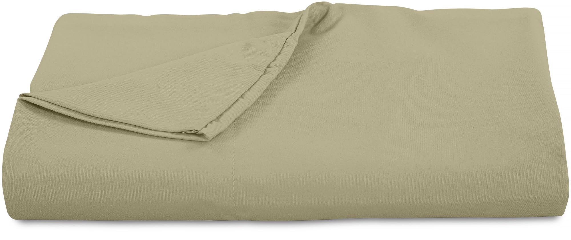 Royale Linen 300 Thread Count 100% Long Staple Combed Cotton Flat Sheet - Super Soft - Top Sheet - Flat Sheet Sold Separately - Breathable, Cool & Crisp Percale Flat Sheet Only (SageGreen)
