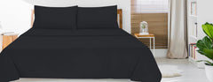Royale Linens Flat Sheet Only - Brushed 1800 Microfiber - Ultra Soft & Breathable - Wrinkle & Stain Resistant - Hotel Quality Flat Sheet Sold Separately - Top Sheet For Bed - ( Black)