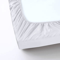 Royale Linens 2 Pack Fitted Sheet Set - Bottom Sheet - Ultra Soft & Breathable - Brushed 1800 Microfiber - Wrinkle & Stain Resistant - Hotel Quality Deep Pocket Stretches Up to 16" (White)