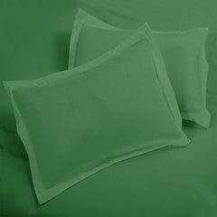 Royale Linens Hunter Green Duvet Cover- Duvet Cover Set - 3 Piece Double Brushed Duvet Covers with Zipper Closure, 1 Duvet Cover  & 2 Pillow Sham (HunterGreen)
