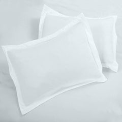 ROYALE LINENS White Duvet Cover - Duvet Cover Set - 3 Piece Double Brushed Duvet Covers with Zipper Closure, 1 Duvet Cover and 2 Pillow Shams (White)