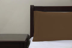 Royale Linens Pillowcase Set of 2 - Bed Pillow Cover -  Chocolate Pillowcases - 1800 Brushed Microfiber, Wrinkle & Fade Resistant - Soft & Cozy- Pillow Case (Chocolate)