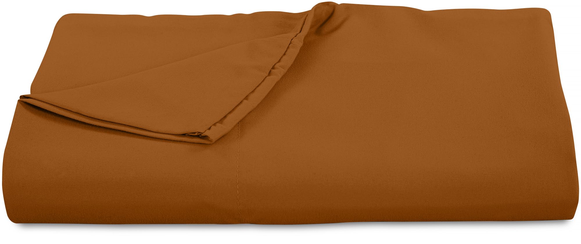 Royale Linens 300 Thread Count 100% Cotton Flat Sheet - Ultra-Soft Wrinkle & Fade Resistant - Top Sheet - Flat Sheet Sold Separately - Flat Sheet Only (Mustard)