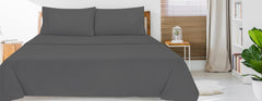 Royale Linens Flat Sheet Only - Brushed 1800 Microfiber - Ultra Soft & Breathable - Wrinkle & Stain Resistant - Hotel Quality Flat Sheet Sold Separately - Top Sheet for Bed - ( Grey)