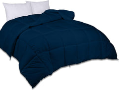 ROYALE Comforter - All Season Down Alternative Bedding Comforter - Lightweight Quilted Comforter with Corner Tabs - Ultra Soft Luxury Hotel Comforter - Box Stitched Duvet Insert ( Navy)