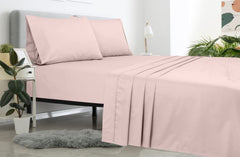Royale Linen 2 Pack Bulk Flat Sheet Set - Top Sheet - Soft 1800 Microfiber - Wrinkle & Stain Resistant - for Hotel, Massage Table, Hospital, Dorm -  Flat Sheet Sold Separately ( Pink)