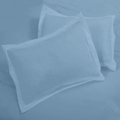 Royale Linens Lake Blue Duvet Cover - Duvet Cover Set - 3 Piece Double Brushed  Duvet Covers with Zipper Closure, 1 Duvet Cover and 2 Pillow Shams (Lake Blue)