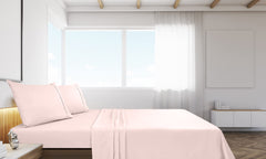 Royale Linen 2 Pack Bulk Flat Sheet Set - Top Sheet - Soft 1800 Microfiber - Wrinkle & Stain Resistant - for Hotel, Massage Table, Hospital, Dorm -  Flat Sheet Sold Separately ( Pink)