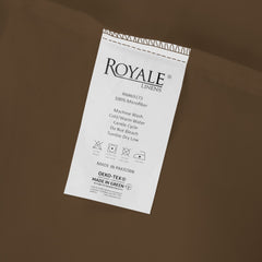 Royale Linens Fitted Sheet - Brushed Hotel Quality 1800 Ultra-Soft Wrinkle & Fade Resistant - Bottom Sheet - Deep Pocket Stretches Up to 16" - Fitted Sheet Only - Elastic Sheet (Chocolate)