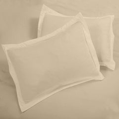 ROYALE LINENS Sand Duvet Cover - Duvet Cover Set - 3 Piece Double Brushed Duvet Covers with Zipper Closure, 1 Duvet Cover  and 2 Pillow Shams ( Sand)