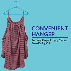 ROYALE Plastic Hangers - Blue Plastic Hangers - Clothes Hanger With Hooks – Heavy Duty Space Saving Coat Hangers Ideal For Everyday Use For Tops, Skirt, Dress, Shirts, Pants ( Blue)