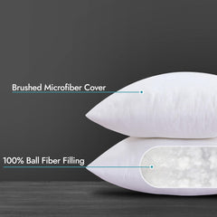 ROYALE LINENS Throw Pillow Insert - Square Pillow - Bed & Couch Pillow - Sofa Pillow Insert - Decorative Pillow Insert - Inner Cushion - Pillow & Shams Stuffer White 1 Pack Pillow Insert