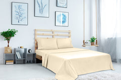 Royale Linen 2 Pack Bulk Flat Sheet Set - Top Sheet - Soft 1800 Microfiber - Wrinkle & Stain Resistant - for Hotel, Massage Table, Hospital, Dorm - Flat Sheet Sold Separately ( Sand)