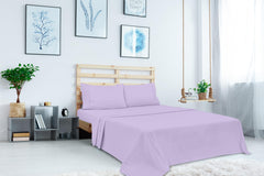 Royale Linens Flat Sheet Only - Brushed 1800 Microfiber - Ultra Soft & Breathable - Wrinkle Resistant - Hotel Quality Flat Sheet Sold Separately - Top Sheet for Bed - (Lavender)