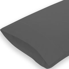 Royale Linens Pillowcase Set of 2 - Bed Pillow Cover - Grey Pillowcases - 1800 Brushed Microfiber, Wrinkle & Fade Resistant - Soft & Cozy- Pillow Case ( Grey)