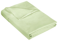 400 Thread Count 100% American Grown Cotton Flat Sheet - Cooling Sheets - Sheets - Luxury Sateen Weave - Flat Sheet Sold Separately - Soft Green Flat Sheet Only ( Florentine Sage)