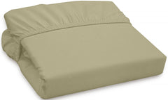 ROYALE LINENS Linen 300 Thread Count 100% Long Staple Combed Cotton Fitted Sheet,Deep Pocket Bottom Sheet,Sage Green Fitted Sheet , Fitted Sheet Only, Elastic Sheet(Sage Green)