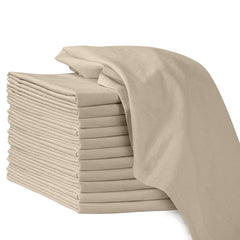 ROYALE LINENS Flour Sack Dish Towels - Kitchen Towel - Super Absorbent Flour Sack -100% Ring Spun Cotton -Tea Towels - for Embroidery, Cloth Diapers, Cheese Strainers (Natural - 28" X 28")