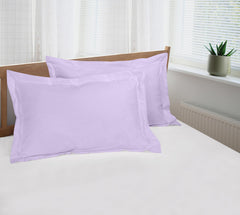 Royale Linens Pillow Shams 2 Pack - Brushed 1800 Microfiber - Bed Pillow Shams, Wrinkle & Fade Resistant Soft and Cozy -Back Overlap Closure - Oxford Pillowcase ( Lavender)