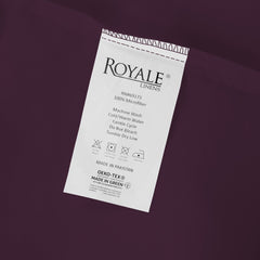 ROYALE LINENS 400 Thread Count 100% American Grown Cotton 4 Piece Sateen Sheet Set - 1 Fitted Sheet, 1 Flat Sheet, 2 Pillow case - Purple Bedsheet - Cotton Sheets - (Desert Purple)