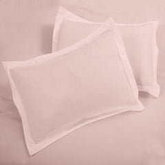 ROYALE LINENS Pink Duvet Cover - Duvet Cover Set - 3 Piece Double Brushed Duvet Covers with Zipper Closure, 1 Duvet Cover and 2 Pillow Shams ( Pink)
