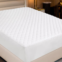 Royale Linens  Mattress Pad - Mattress Cover - Quilted Fitted Soft Mattress Pad Deep Pocket Fits Up to 16 Inch - Cooling Mattress Topper - Elastic Fitted Mattress Protector