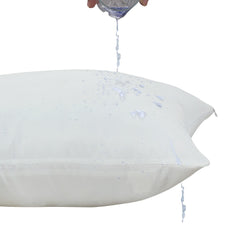 Royale Linens Waterproof Pillow protector 2 Pack - Pillow Encasement - 100% Microfiber - Zippered Closure - Pillow Case - Smooth & Breathable (Pack Of 2, White)