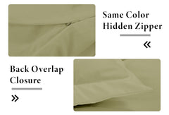 ROYALE LINENS Sage Green Duvet Cover - Duvet Cover Set - 3 Piece Double Brushed Duvet Covers with Zipper Closure, 1 Duvet Cover & 2 Pillow Shams ( SageGreen)