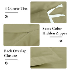 ROYALE LINENS Sage Green Duvet Cover - Duvet Cover Set - 3 Piece Double Brushed Duvet Covers with Zipper Closure, 1 Duvet Cover & 2 Pillow Shams ( SageGreen)