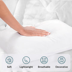 ROYALE LINENS Throw Pillow Insert - Square Pillow - Bed & Couch Pillow - Sofa Pillow Insert - Decorative Pillow Insert - Inner Cushion - Pillow & Shams Stuffer White 1 Pack Pillow Insert