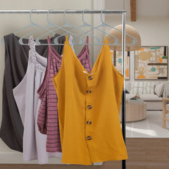 ROYALE Plastic Hangers - Grey Plastic Hangers - Clothes Hanger With Hooks – Heavy Duty Space Saving Coat Hangers Ideal For Everyday Use For Tops, Skirt, Dress, Shirts, Pants ( Grey)