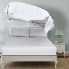 Royale Linen 6 Pack Bulk Flat Sheet Set - Top Sheet - Soft 1800 Microfiber - Wrinkle & Stain Resistant - for Hotel, Massage Table, Hospital, Dorm - Flat Sheet Sold Separately ( White)