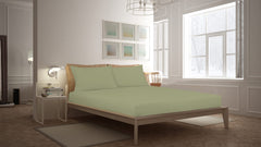 Royale Linens Fitted Sheet - Brushed Hotel Quality 1800 Ultra-Soft Wrinkle & Fade Resistant - Bottom Sheet - Deep Pocket Stretches Up to 16" - Fitted Sheet Only - Elastic Sheet (SageGreen)