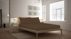 Royale Linens Fitted Sheet - Brushed Hotel Quality 1800 Ultra-Soft Wrinkle & Fade Resistant - Bottom Sheet - Deep Pocket Stretches Up to 16" - Fitted Sheet Only - Elastic Sheet (Chocolate)