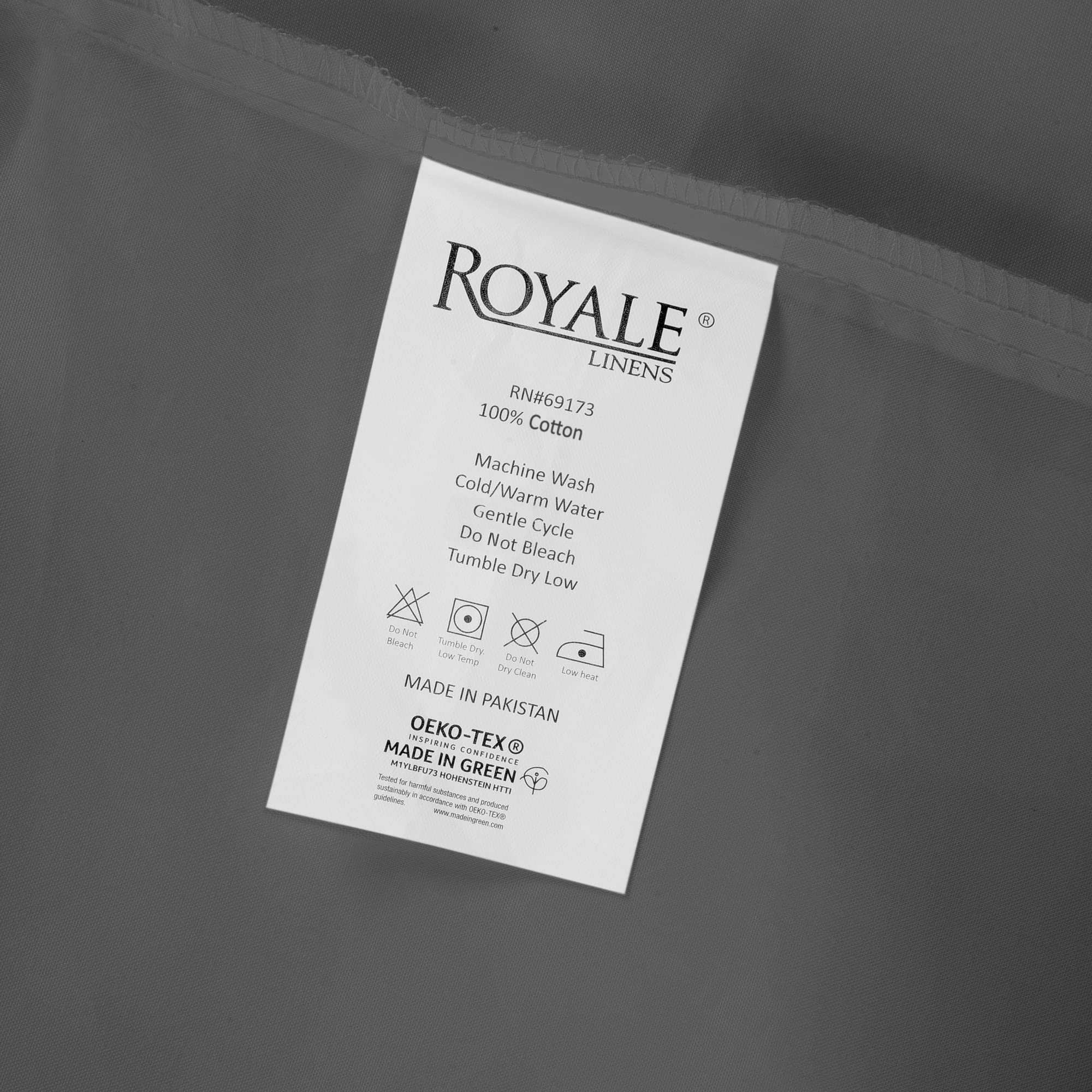 Royale Linens 6 Pack Fitted Sheet Set - Bottom Sheet - Ultra Soft & Breathable - Brushed 1800 Microfiber - Wrinkle & Stain Resistant - Hotel Quality Deep Pocket Stretch Up to 16" (Grey)