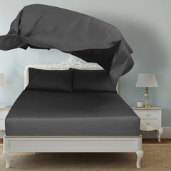 Royale Linen 6 Pack Bulk Flat Sheet Set - Top Sheet - Soft 1800 Microfiber - Wrinkle & Stain Resistant - for Hotel, Massage Table, Hospital, Dorm - Flat Sheet Sold Separately ( Grey)