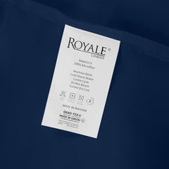 Royale Linen 2 Pack Bulk Flat Sheet Set - Top Sheet - Soft 1800 Microfiber - Wrinkle & Stain Resistant - for Hotel, Massage Table, Hospital, Dorm - Flat Sheet Sold Separately (Navy)