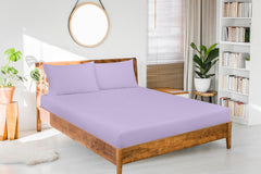 Royale Linens Fitted Sheet - Brushed Hotel Quality 1800 Soft Wrinkle & Fade Resistant - Bottom Sheet - Deep Pocket Stretches Up to 16" - Fitted Sheet Only - Elastic Sheet (Lavendar)