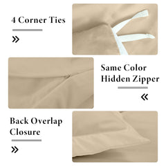 ROYALE LINENS Sand Duvet Cover - Duvet Cover Set - 3 Piece Double Brushed Duvet Covers with Zipper Closure, 1 Duvet Cover  and 2 Pillow Shams ( Sand)